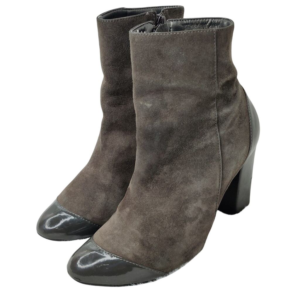 Vintage grey Nine West cap Toe Booties Sz 6.5